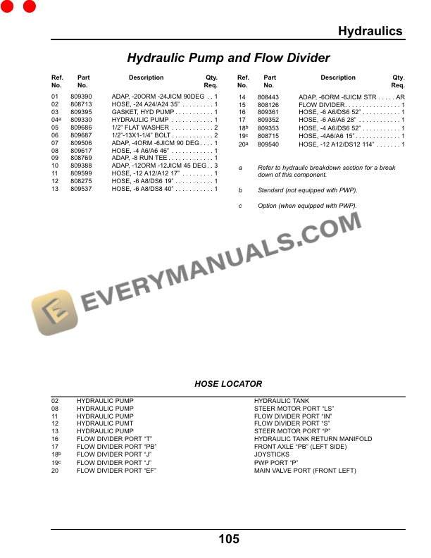 Manitou MT6034T, MT6034XT Parts Manual 805929-4