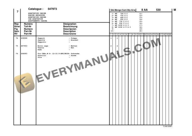 Manitou MT732 Series C-E2 Parts Manual 547937P-2
