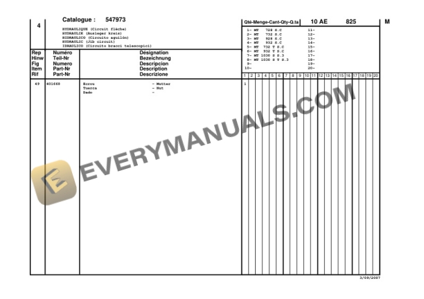 Manitou MT732 Series C-E2 Parts Manual 547937P-3