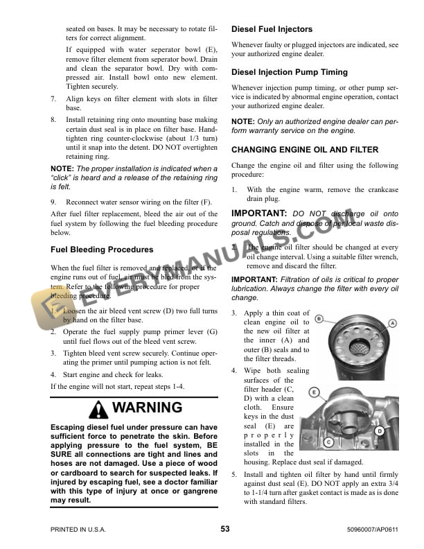 Manitou MT8044XT, MT6642XT Telescopic Handler Service Manual 50960007 Revision A-4