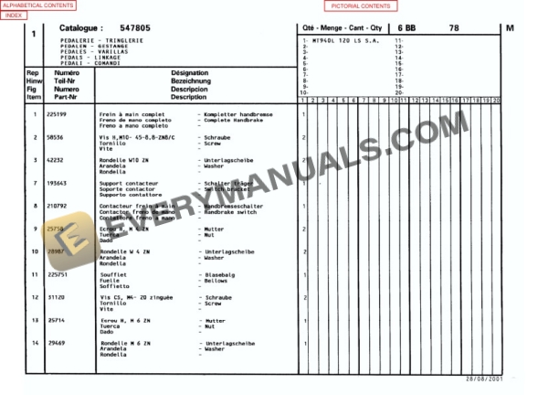 Manitou MT940L-TW(120)LS Series 2 Parts Manual 547805P-2