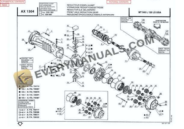 Manitou MT940L-TW(120)LS Series 2 Parts Manual 547805P-5
