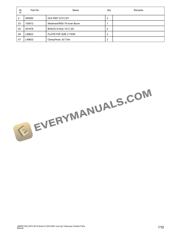 Manitou MTA 5519 Series III Telehandler Parts Manual 50960132C 5 Manitou MTA 5519 Series III Telehandler Parts Manual 50960132C - Image 3