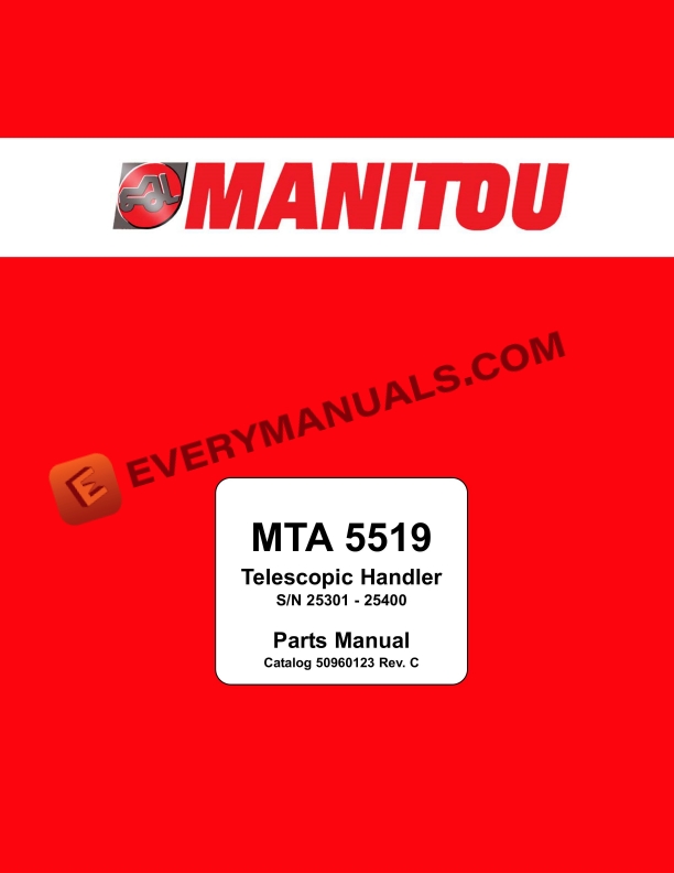 Manitou MTA 5519 Telescopic Handler Parts Manual 50960123C