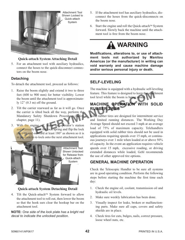 Manitou MTA 6034 Series III Telescopic Handler Operator Manual 50960141 Revision A 5 Manitou MTA 6034 Series III Telescopic Handler Operator Manual 50960141 Revision A-3