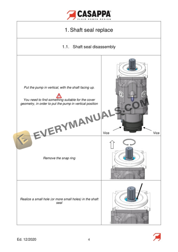 Manitou MVP 60 63 Pump Casappa Repair Manual 52799767EN-2