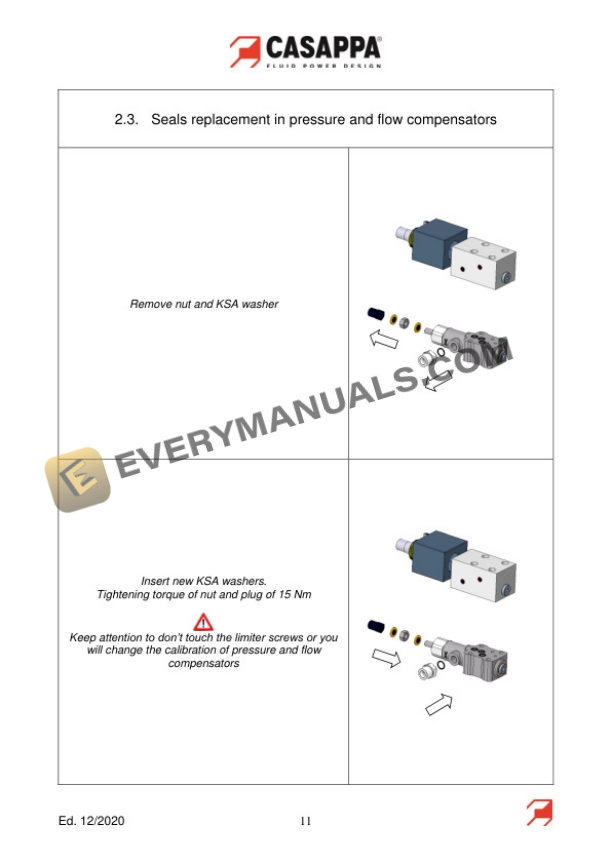 Manitou MVP 60 63 Pump Casappa Repair Manual 52799767EN-3
