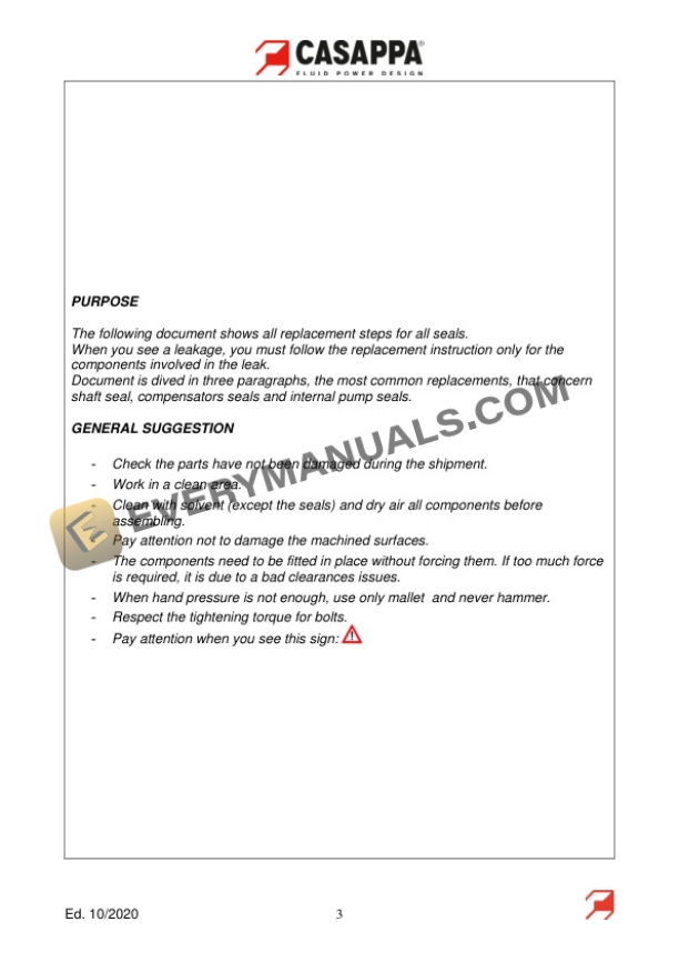 Manitou MVP 60.63S-06S8-LSF Service Pump Repair Manual 649196EN-2