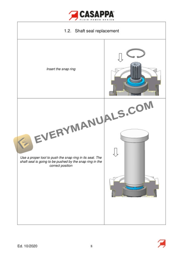 Manitou MVP 60.63S-06S8-LSF Service Pump Repair Manual 649196EN-3