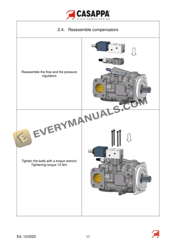 Manitou MVP 60.63S-06S8-LSF Service Pump Repair Manual 649196EN-4