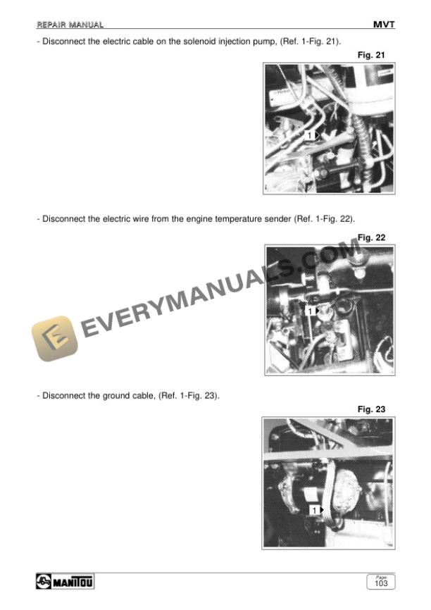 Manitou MVT 1130 L Comfort Line, MVT 1340 L Comfort Line Repair Manual 547296EN-5