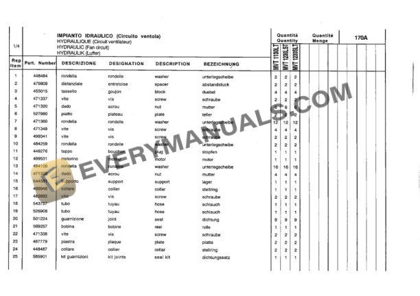 Manitou MVT 1130L T, MVT 1230LS T, MVT 1230SL T, MVT 1330SL T Comfort Line Parts Manual 547270-3