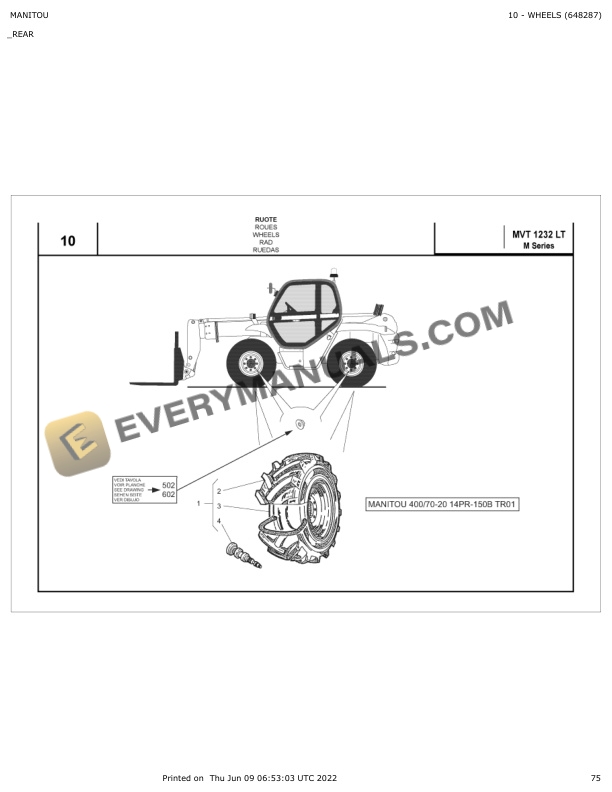 Manitou MVT 1232 LT M Series Parts Manual 648287 4 Manitou MVT 1232 LT M Series Parts Manual 648287 - Image 2