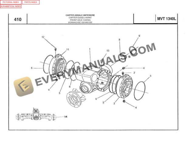 Manitou MVT 1330 L Comfort Line, MVT 1340 L Comfort Line Parts Manual 547685-4