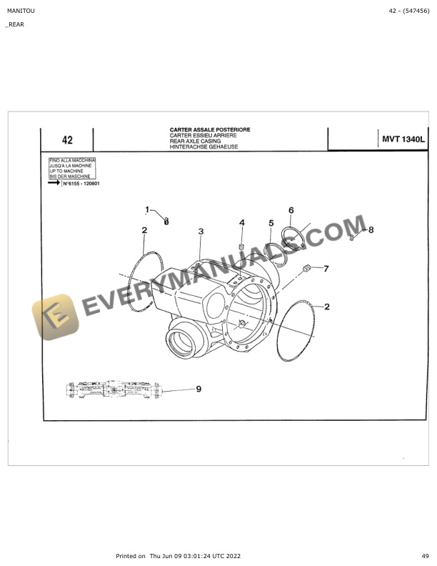 Manitou MVT 1340 L Parts Manual 547456 4 Manitou MVT 1340 L Parts Manual 547456 - Image 2