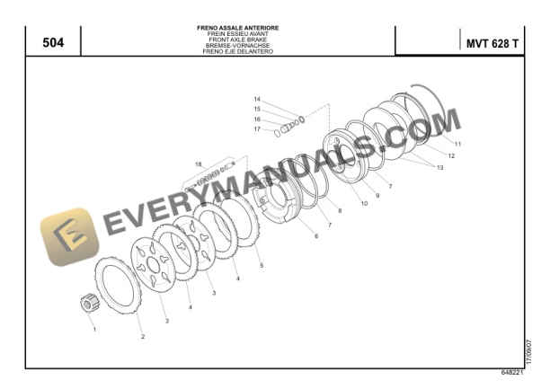 Manitou MVT 628 T Comfort Line E2 Parts Manual 648221-4