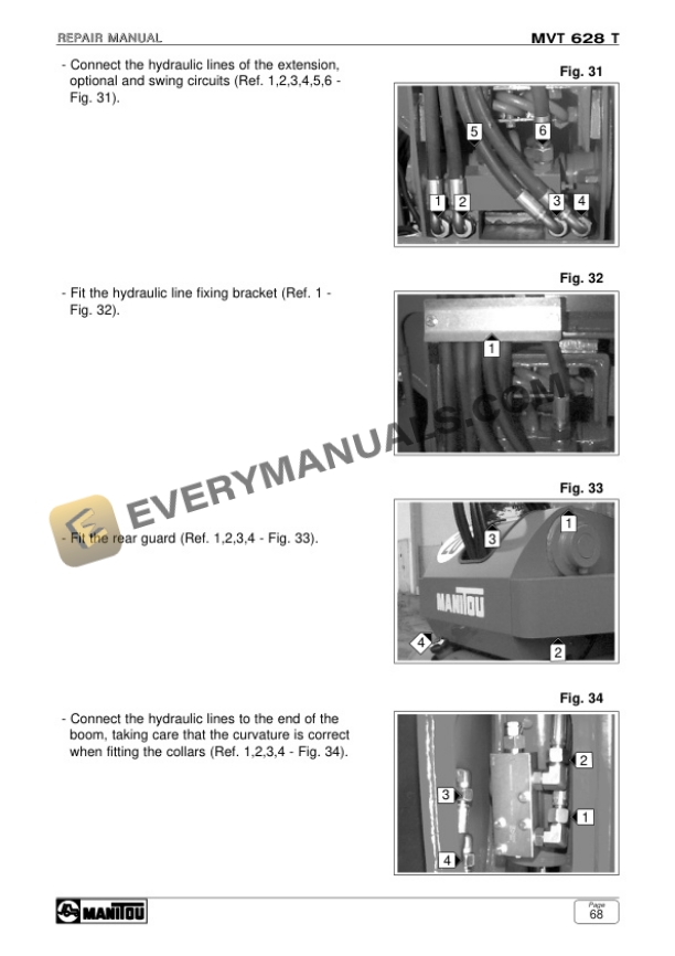 Manitou MVT 628 T Comfort Line Part 1 Repair Manual 648019EN-4