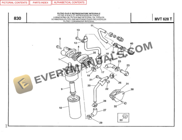 Manitou MVT 628 T Comfort Line Parts Manual 648009-5