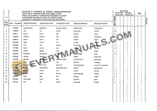 Manitou MVT 628T Comfort Line Parts Manual 547680 5 Manitou MVT 628T Comfort Line Parts Manual 547680 - Image 3