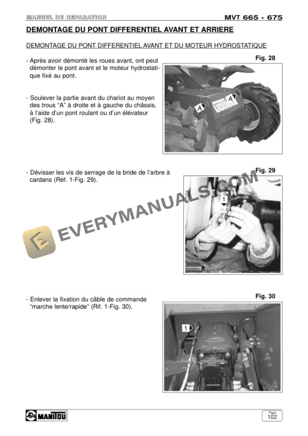 Manitou MVT 665, MVT 675 Repair Manual 648065 FR-3