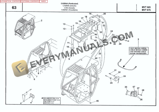 Manitou MVT 665 T Comfort Line Parts Manual 547683-2