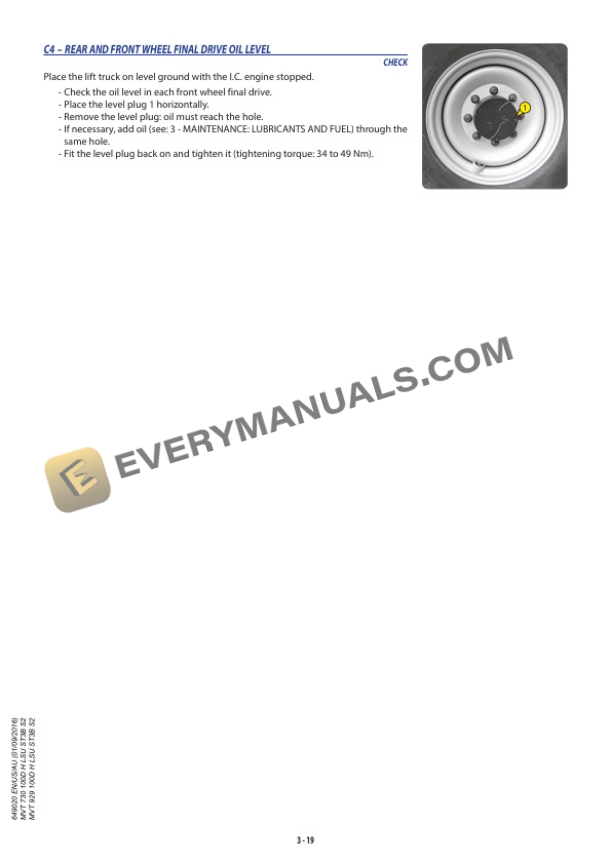 Manitou MVT 730 100D H LSU ST3B S2, MVT 929 100D H LSU ST3B S2 Operator Manual 649020 EN-US-AU-5