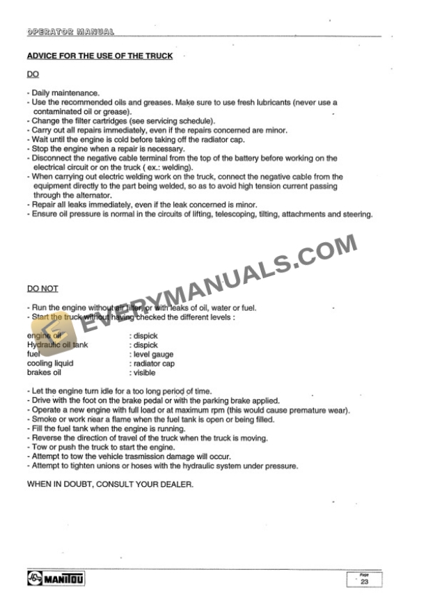 Manitou MVT 730 Operator Manual 547096EN-3