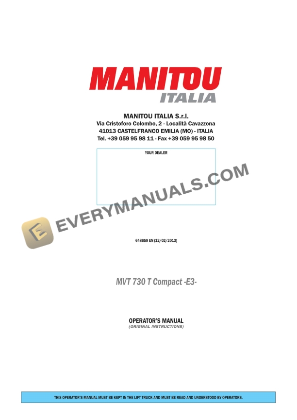 manitou mvt 730 t compact e3 operator manual 648659en 1