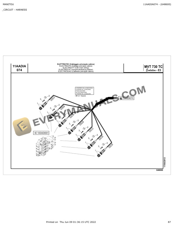 Manitou MVT 730 TC Evolution-E3 Parts Manual 648600 4 Manitou MVT 730 TC Evolution-E3 Parts Manual 648600 - Image 2