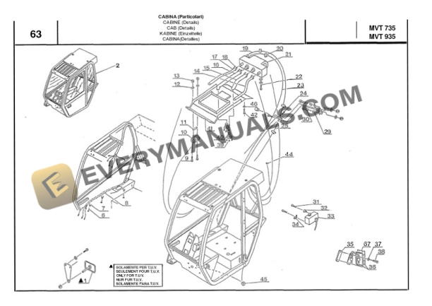 Manitou MVT 735, MVT 935 Comfort Line Parts Manual 648158 4 Manitou MVT 735, MVT 935 Comfort Line Parts Manual 648158-2