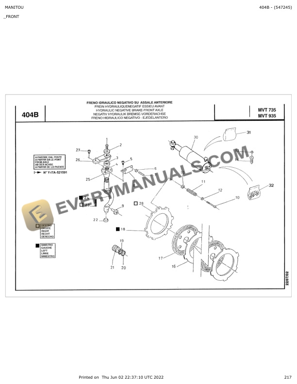 Manitou MVT 735, MVT 935 Parts Manual 547245 5 Manitou MVT 735, MVT 935 Parts Manual 547245 - Image 3