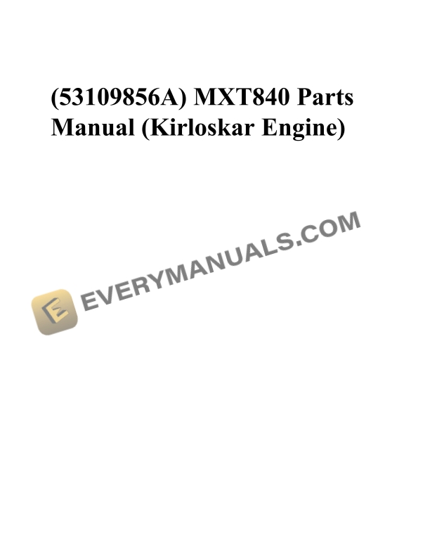 manitou mxt 840 kirloskar engine parts manual 53109856a 1