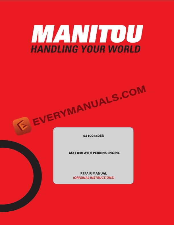 manitou mxt 840 with perkins engine repair manual 53109860en 1