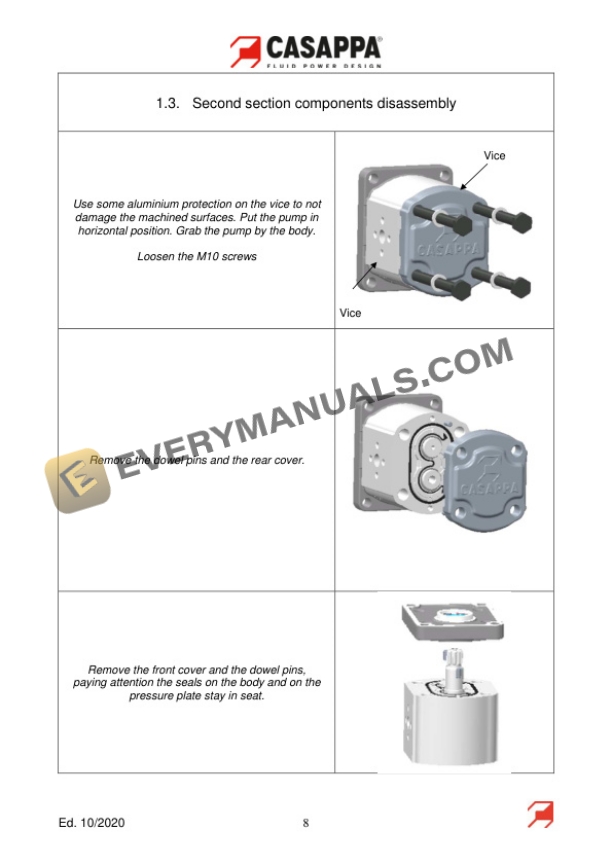 Manitou PUMP KP30.34-04S3-67 Repair Manual 647627EN-3