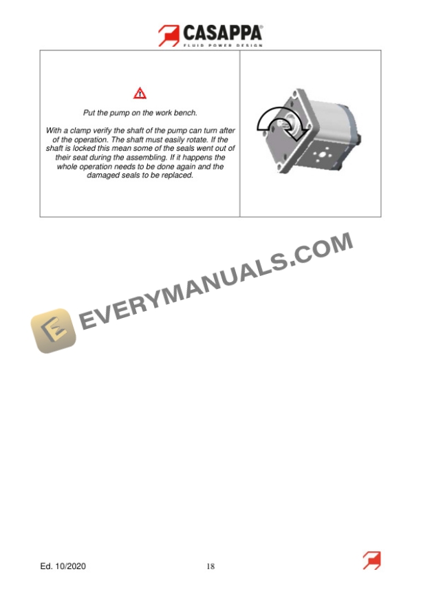 Manitou PUMP KP30.34-04S3-67 Repair Manual 647627EN-5