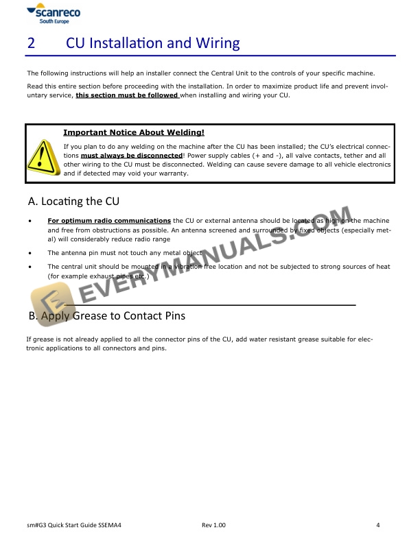 Manitou Radiocontrol Scanreco Repair Manual 647806EN-3