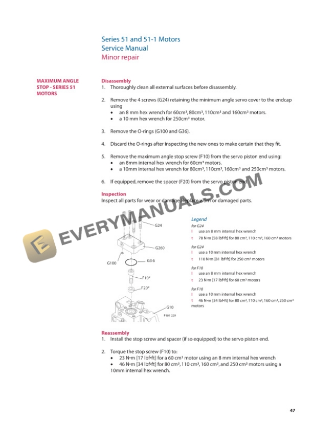 Manitou Series 51, Series 51-1 Motor Repair Manual 647040EN-5