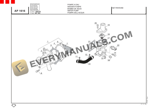 Manitou SLT415B Series 2-E2 Parts Manual 547911P-5