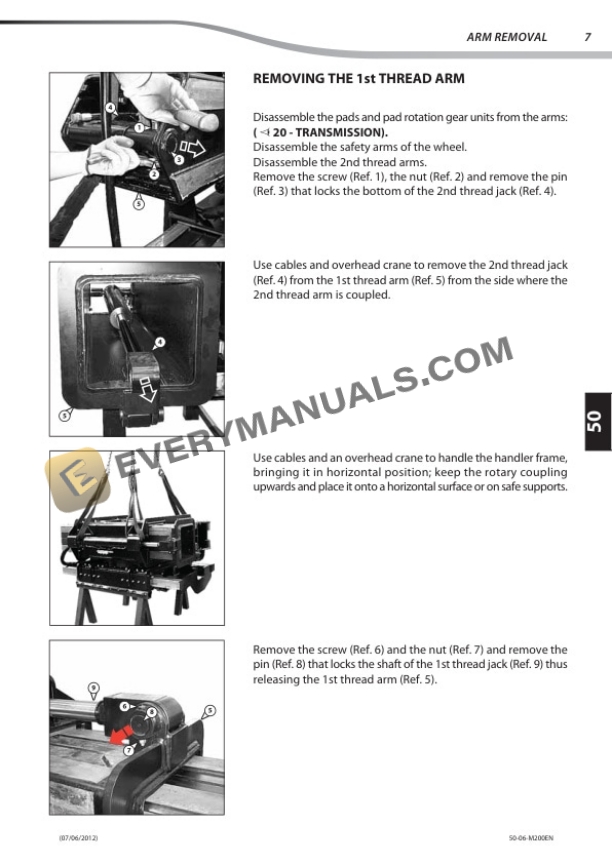 Manitou TH 63 Type Handler Repair Manual 647162EN-3