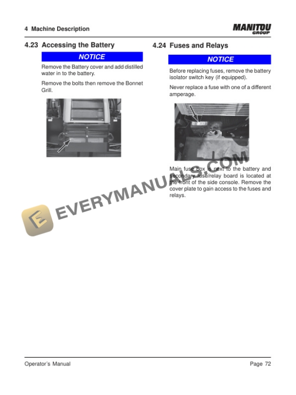 Manitou TLB 844S, TLB 844, TLB 818S, TLB 818, TLB 740S Operator Manual 53101379EN 5 Manitou TLB 844S, TLB 844, TLB 818S, TLB 818, TLB 740S Operator Manual 53101379EN-3