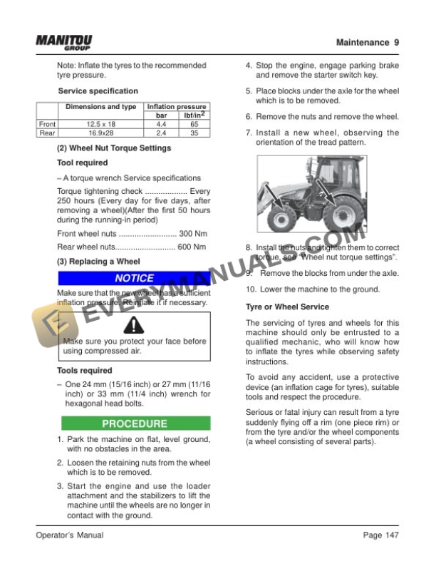 Manitou TLB 844S, TLB 844, TLB 818S, TLB 818, TLB 740S Operator Manual 53101379EN 7 Manitou TLB 844S, TLB 844, TLB 818S, TLB 818, TLB 740S Operator Manual 53101379EN-5