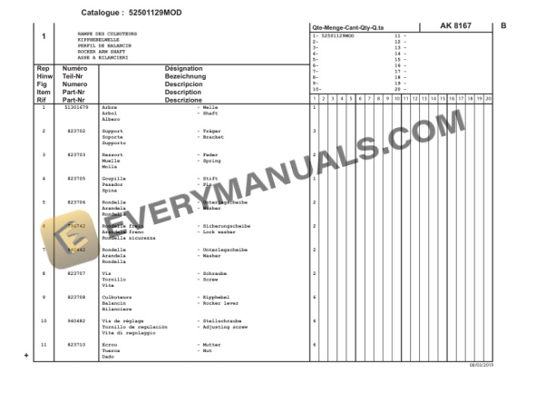 Manitou TMT 55 HT T4 S2, TMT 55 XT T4 S2 Parts Manual 647788-5