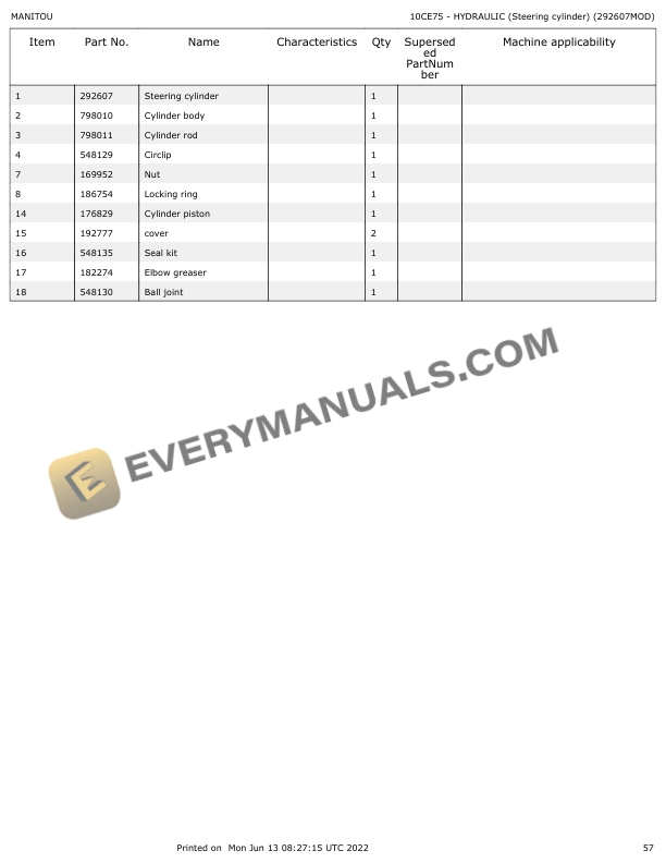 Manitou TMT 55 HT, TMT 55 XT Parts Manual 647555 5 Manitou TMT 55 HT, TMT 55 XT Parts Manual 647555 - Image 3