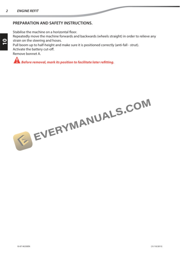 Manitou TMT 55 HT XT Hydrostatic Serie 1 Repair Manual 647556EN 4 Manitou TMT 55 HT XT Hydrostatic Serie 1 Repair Manual 647556EN - Image 2