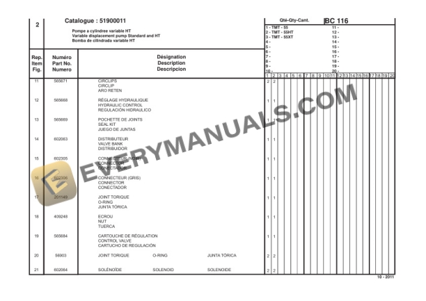 Manitou TMT 55 HT XT T3 Parts Manual 51900011 6 Manitou TMT 55 HT XT T3 Parts Manual 51900011 - Image 4