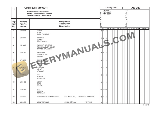 Manitou TMT 55 HT XT T3 Parts Manual 51900011 7 Manitou TMT 55 HT XT T3 Parts Manual 51900011 - Image 5