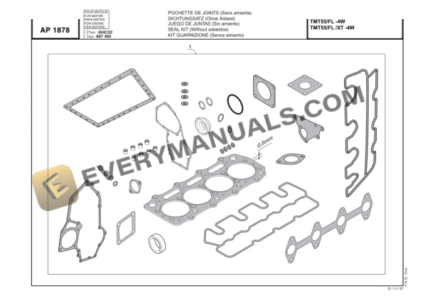Manitou TMT55-4W S1-E2, TMT55 FL-4W S1-E2, TMT55 XT-4W S1-E2 Parts Manual 809819D-5