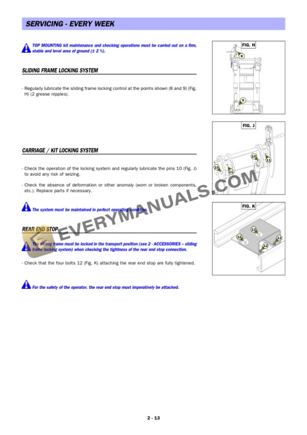 Manitou Top Mounting Operator Manual 647066EN-4