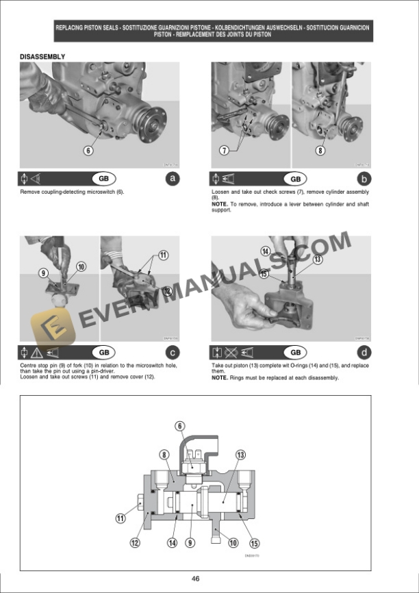 Manitou Type 360, 59 Dana Drop Box Repair Manual 647375-4
