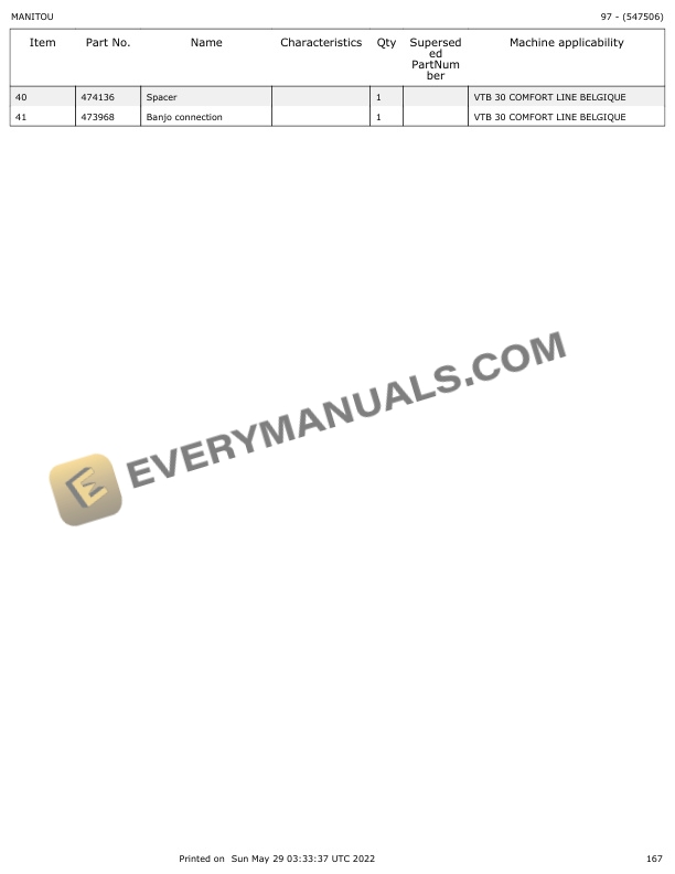Manitou VTB 30 Parts Manual 547506 6 Manitou VTB 30 Parts Manual 547506 - Image 5